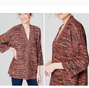 Pure Jill | J. Jill Campari Marled Knit Pullover Sweater, sz L